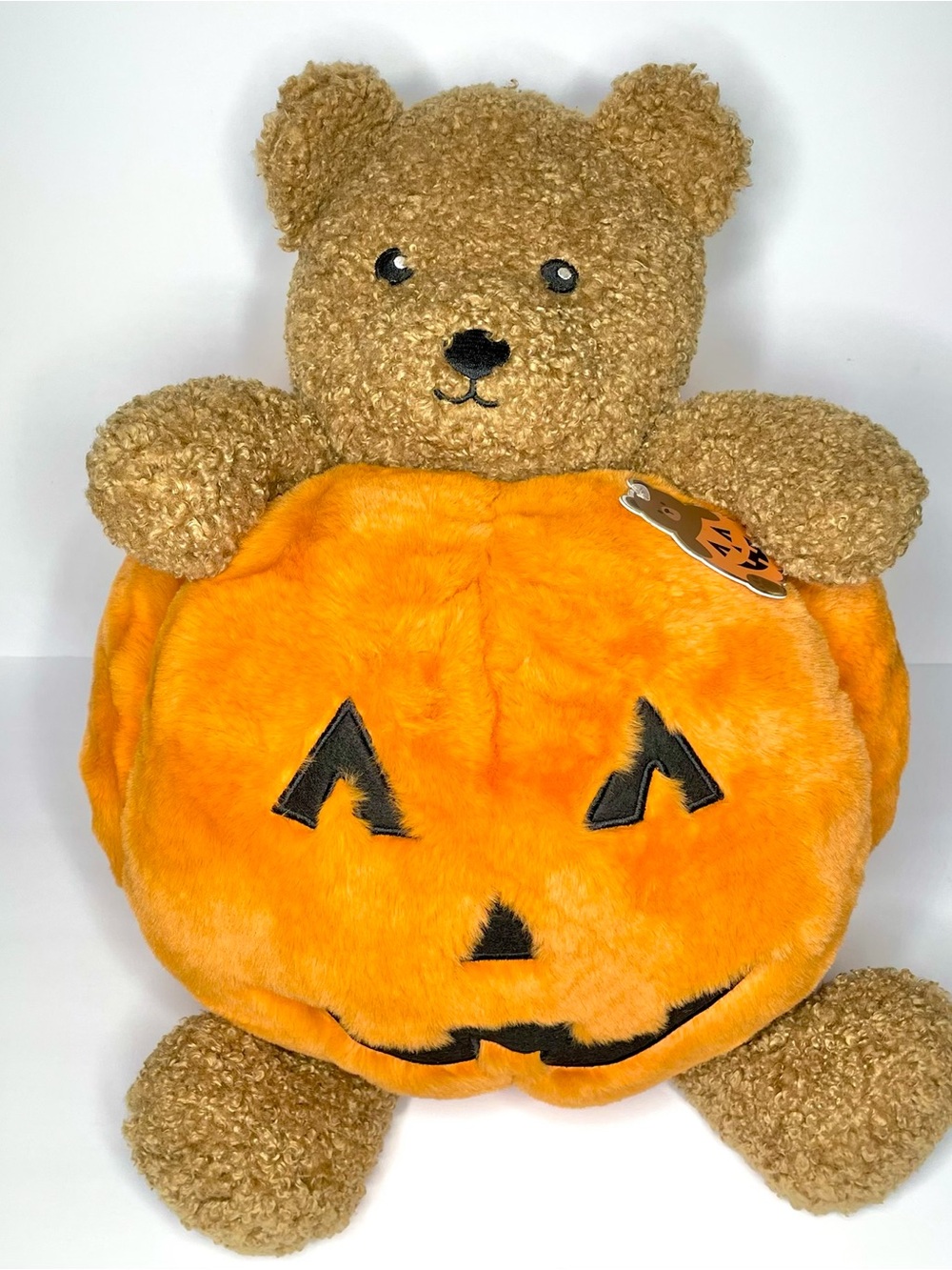 Halloween Pumpkin Teddy Bear Plush Pillow